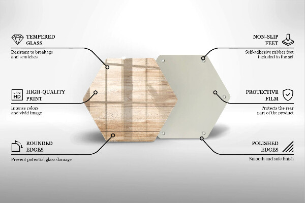 Tábua de cortar de vidro Tábuas de madeira