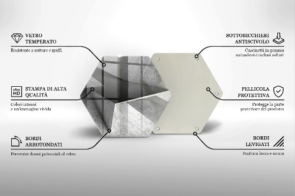 Tábua de vidro Abstração concreta