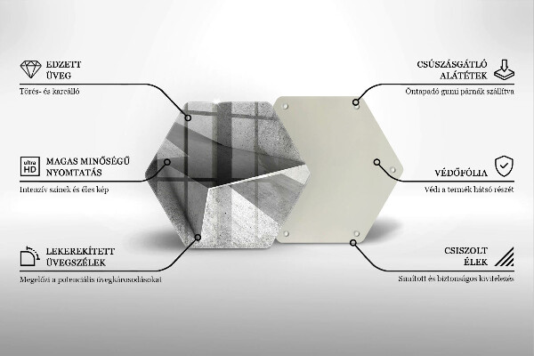 Tábua de vidro Abstração concreta