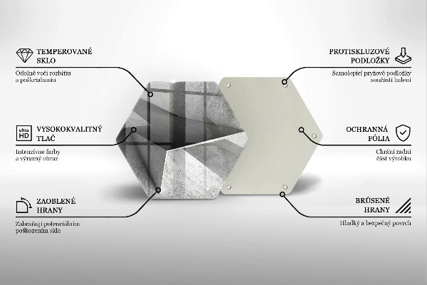 Tábua de vidro Abstração concreta