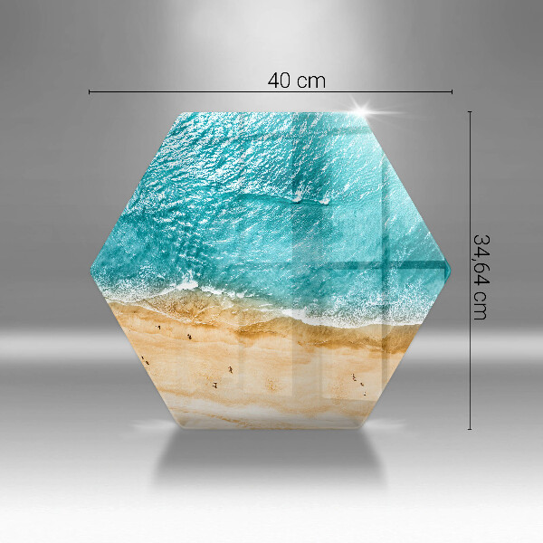 Tábua de cortar A praia e o mar