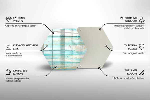 Tábua de vidro Tábuas de madeira vintage
