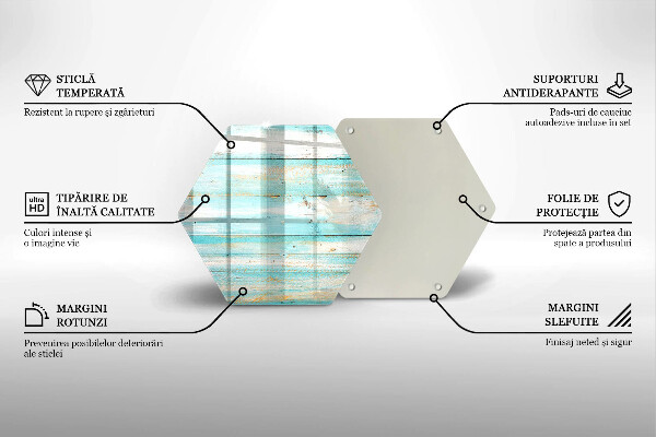 Tábua de vidro Tábuas de madeira vintage