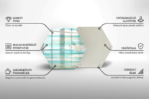 Tábua de vidro Tábuas de madeira vintage