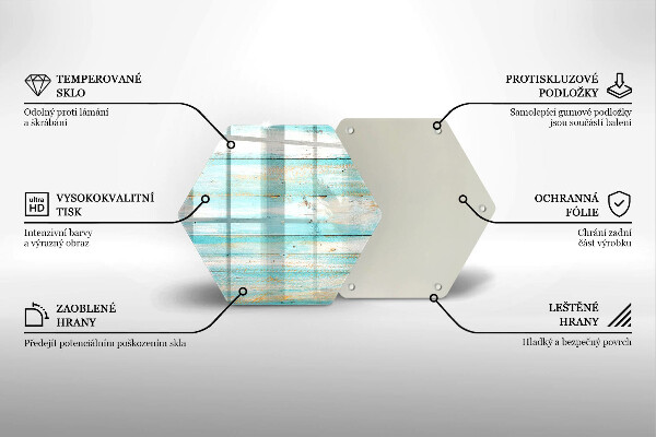 Tábua de vidro Tábuas de madeira vintage