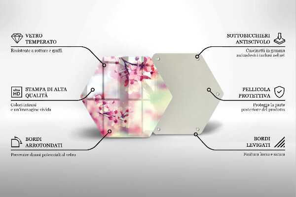 Tábua de cortar de vidro Flores de macieira da natureza