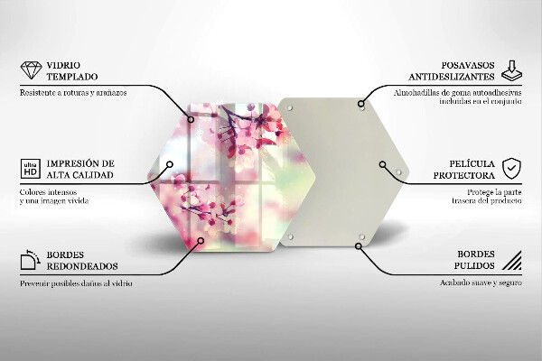Tábua de cortar de vidro Flores de macieira da natureza