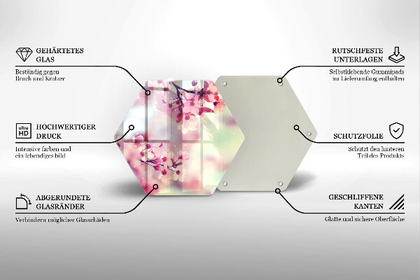 Tábua de cortar de vidro Flores de macieira da natureza