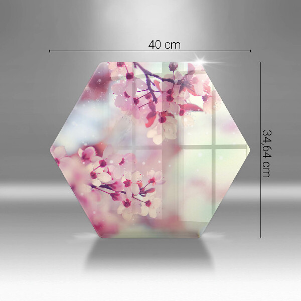 Tábua de cortar de vidro Flores de macieira da natureza