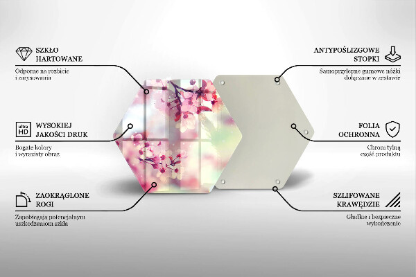 Tábua de cortar de vidro Flores de macieira da natureza