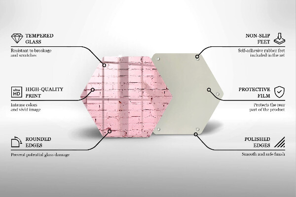 Tábua cozinha Parede de tijolos em tons pastel