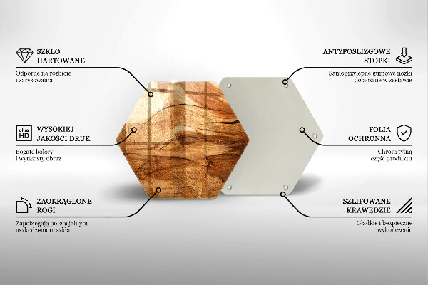 Tábua de vidro Textura de tábua de madeira