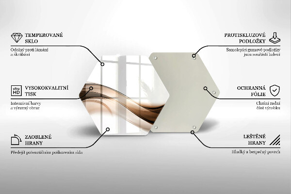 Tábua cozinha Linhas marrons abstratas