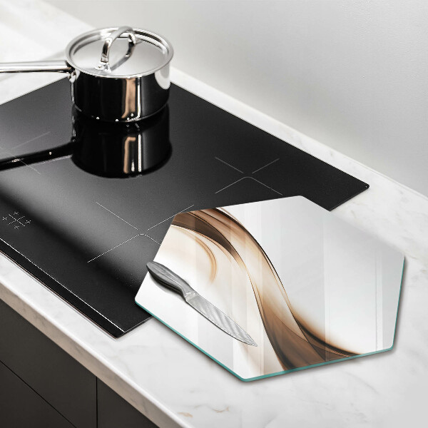 Tábua cozinha Linhas marrons abstratas