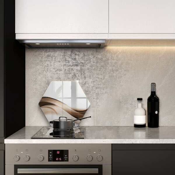 Tábua cozinha Linhas marrons abstratas