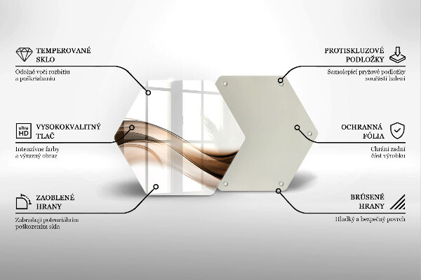 Tábua cozinha Linhas marrons abstratas