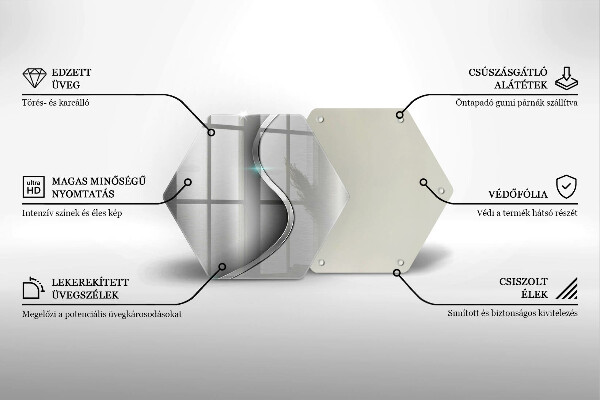 Tábua para corte Metal prateado abstrato