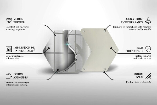 Tábua para corte Metal prateado abstrato