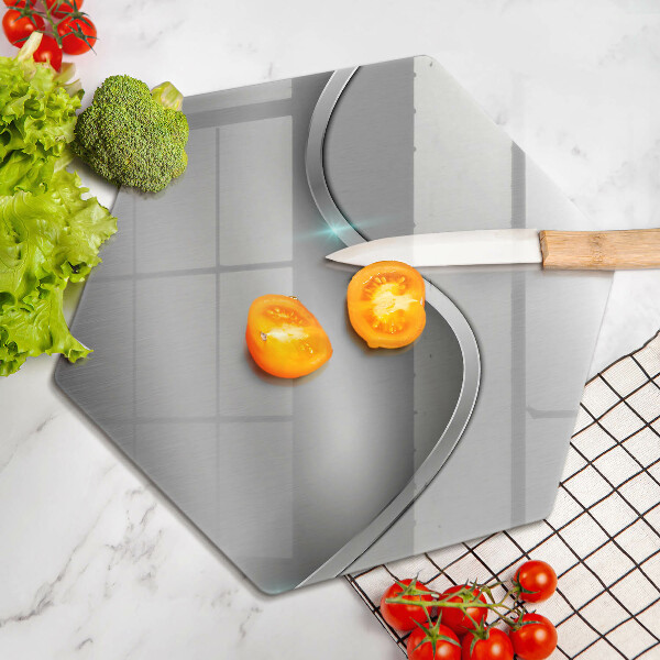 Tábua para corte Metal prateado abstrato