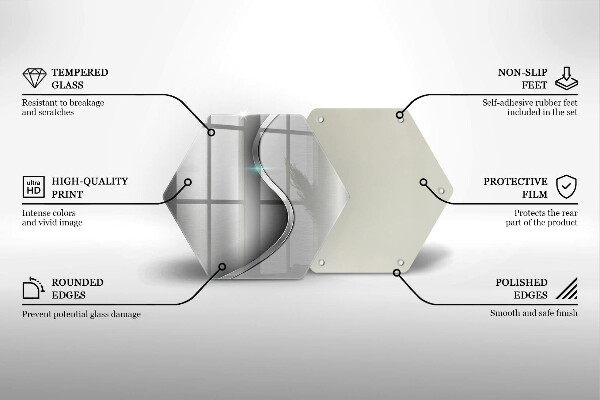 Tábua para corte Metal prateado abstrato