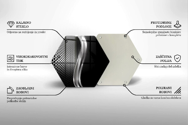 Tábua de corte de vidro Estrutura metálica