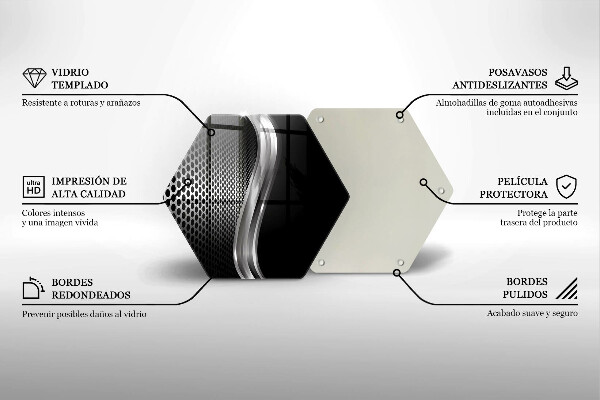 Tábua de corte de vidro Estrutura metálica