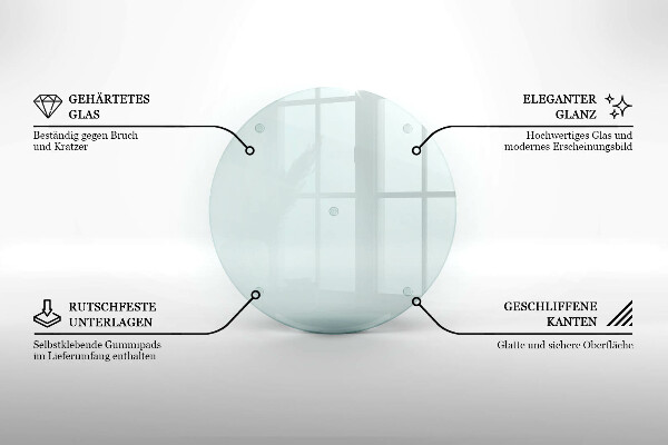 Tábua de vidro fi30 cm