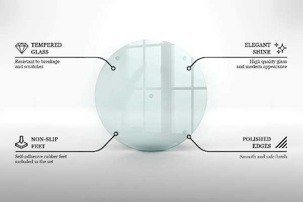 Tábua de vidro fi30 cm