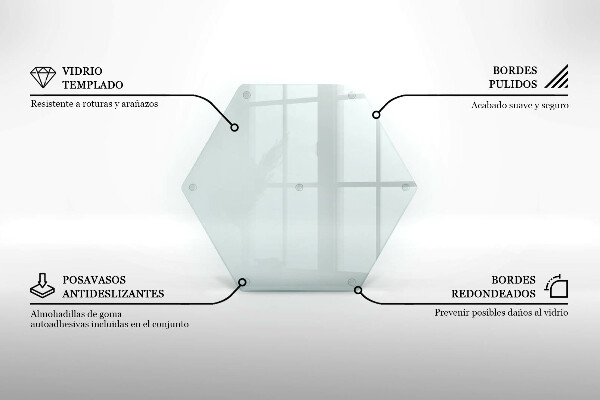 Tábua de corte de vidro h40 cm