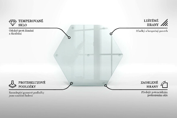 Tábua de corte de vidro h40 cm