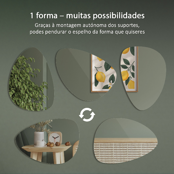 Espelho em forma de ovo 64x90 cm