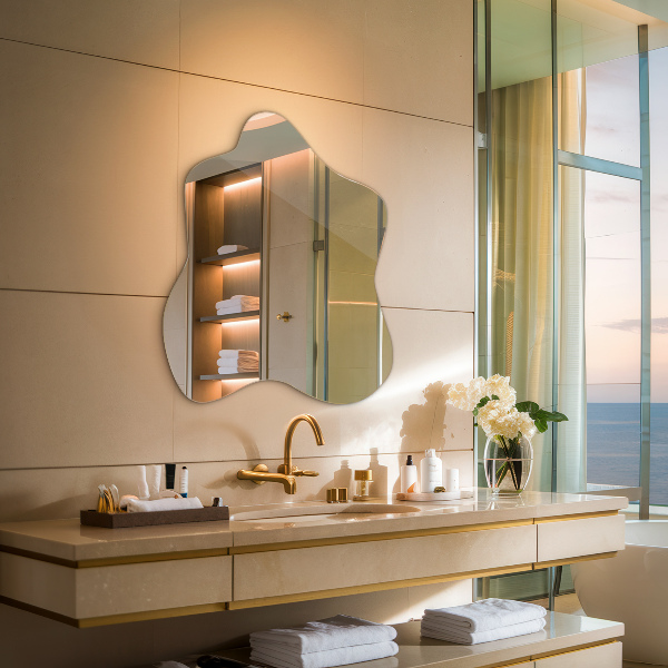 Espelho em forma de mancha 48x48 cm