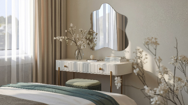 Espelho em forma de mancha 48x48 cm