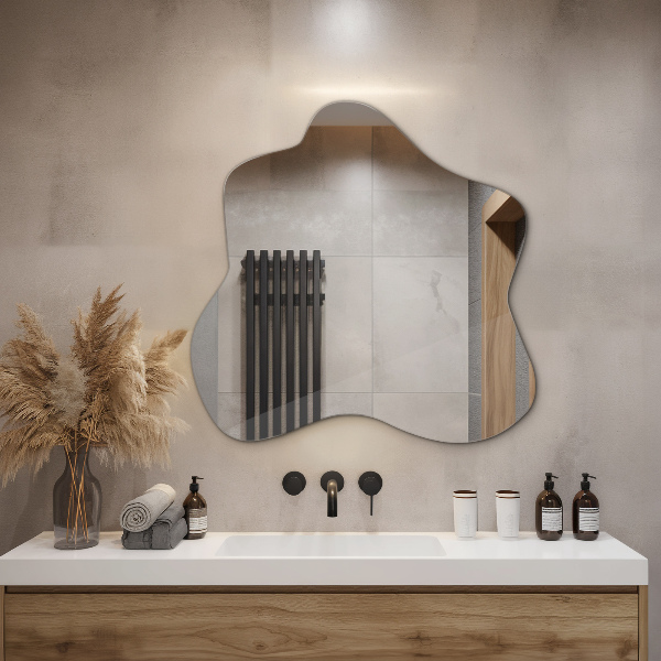 Espelho em forma de mancha 68x67 cm