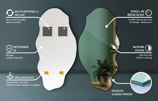 Espelho orgânico 45x90