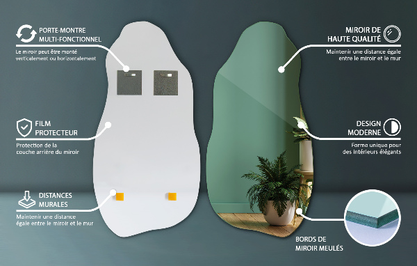 Espelho irregular elegante 40x80