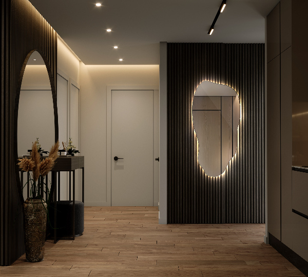 Espelho orgânico com led espetacular 50x100 cm