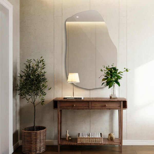 Espelho decorativo orgânico sem moldura 80x52 cm