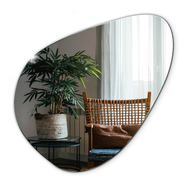 Espelho orgânico de forma moderna sem moldura 58x58 cm