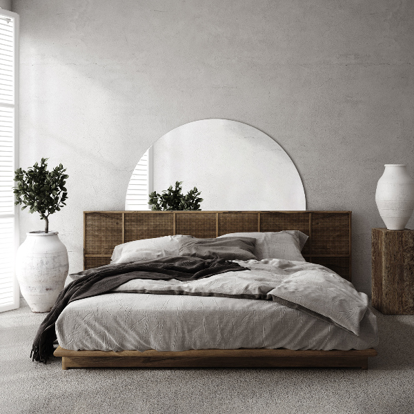 Espelho semicircular sem moldura 30x60 cm