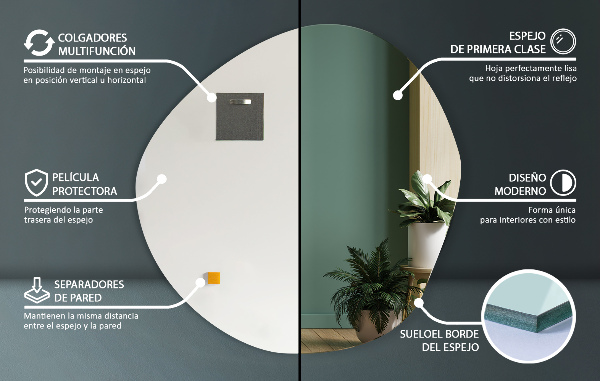 Espelho por medida 87x86 cm