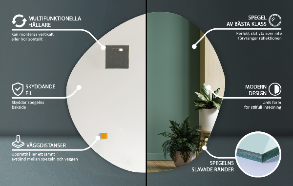 Espelho irregular 97x96 cm