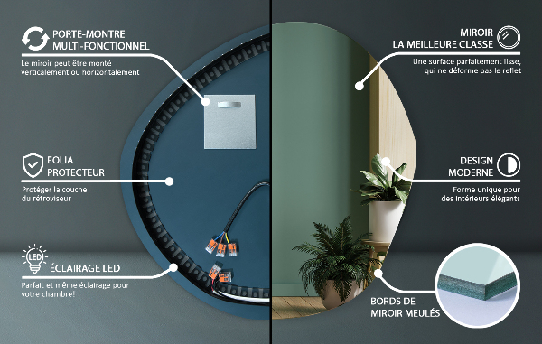 Espelho por medida LED 87x86 cm