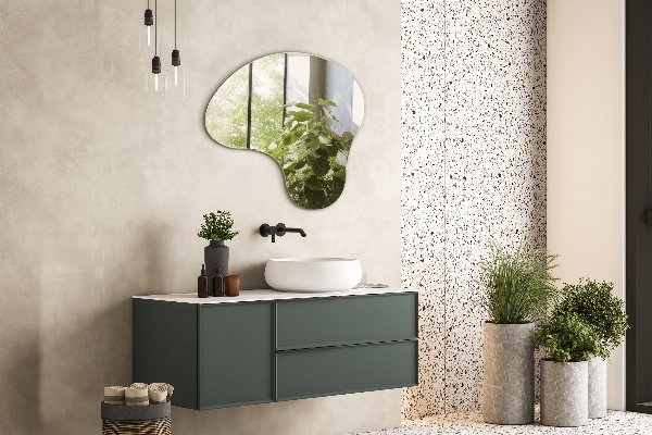 Espelho de forma orgânica sem moldura 68x67 cm