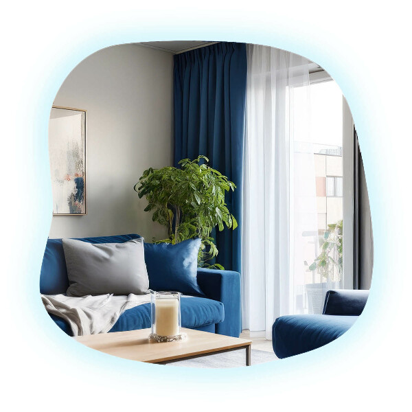 Espelho irregular com led 68x67 cm