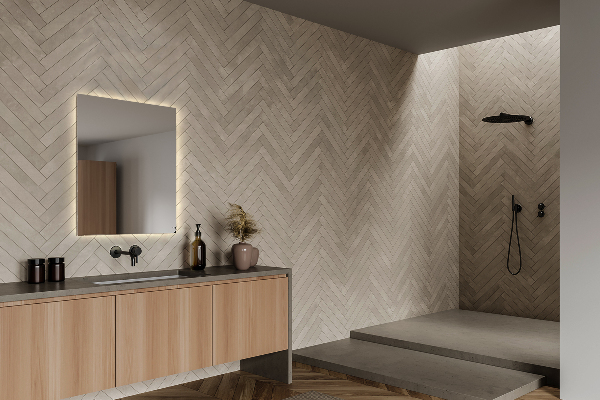 Espelho retangular decorativo com iluminação LED 50x50 cm