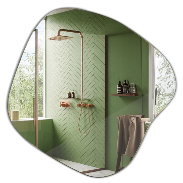 Espelho irregular em forma de mancha 68x67 cm