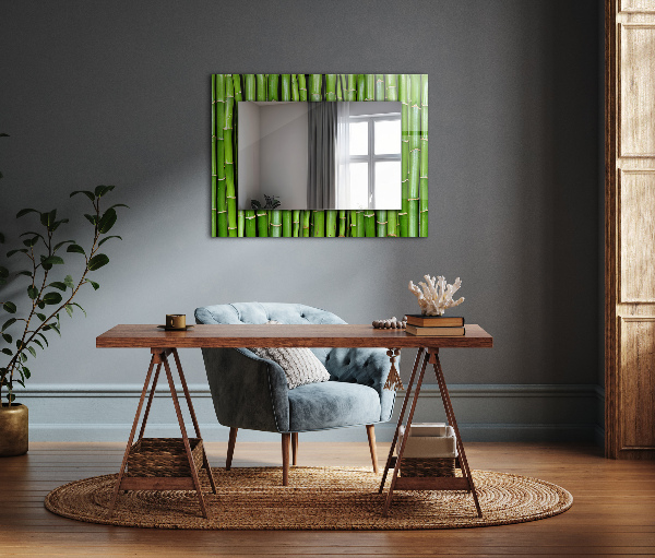 Espelho decorativo de mármore ônix azul