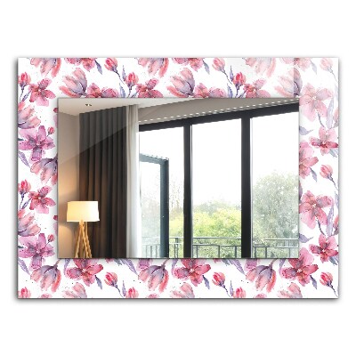 Espelho decorativo flores em aquarela
