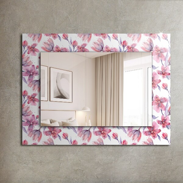 Espelho decorativo flores em aquarela